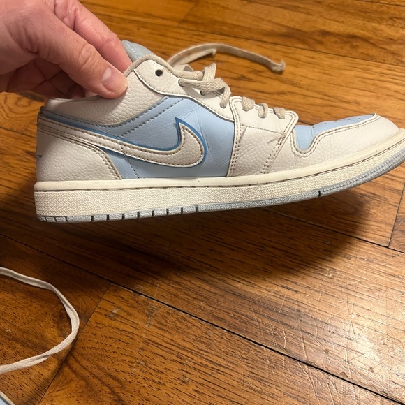 Nike Shoes - Nike Air Jordan Low in Light Blue and White